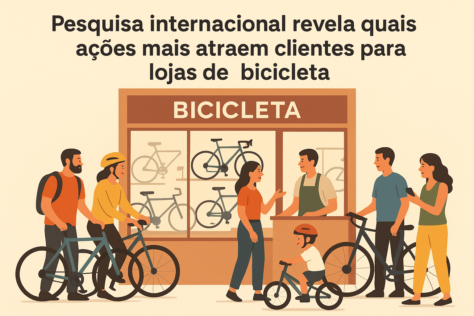 Pesquisa internacional revela quais ações mais atraem clientes para lojas de bicicleta